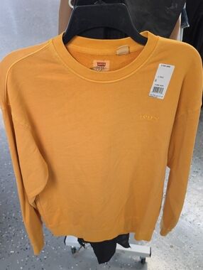 Levi's Men's Mustard Yellow Crewneck Sweatshirt